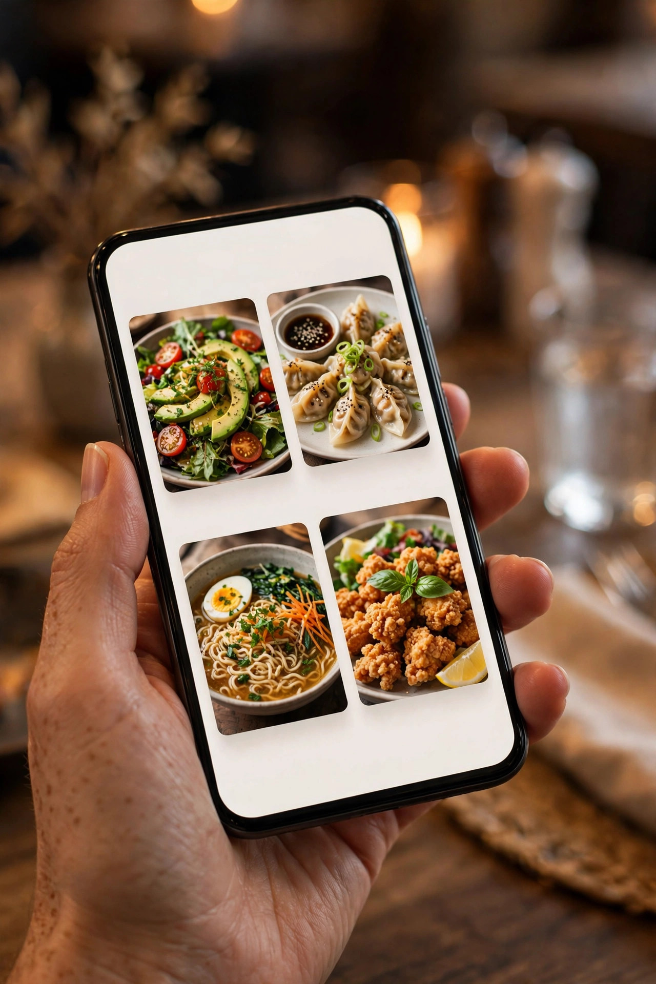 Customer placing an online food order on a smartphone