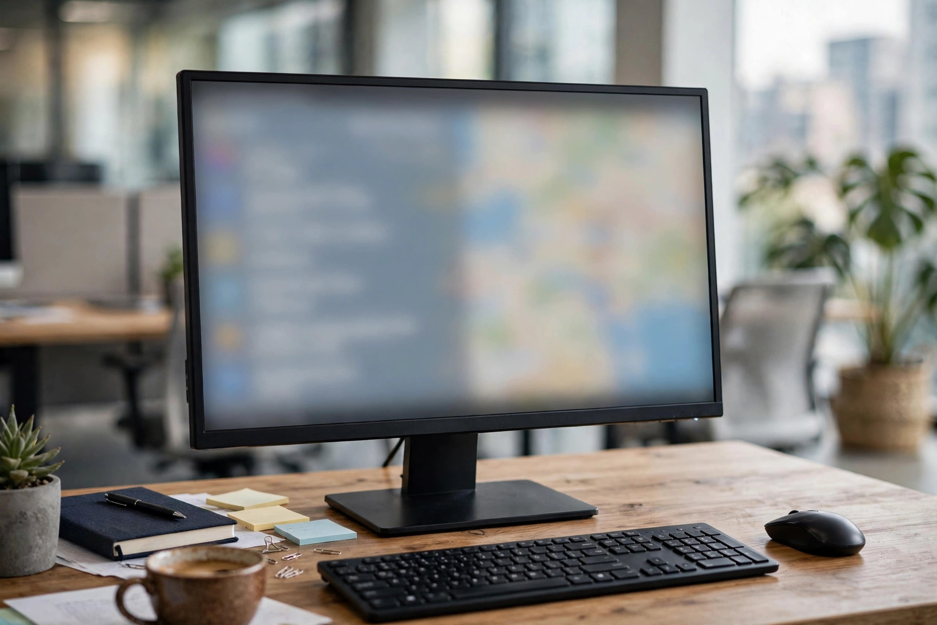 Computer monitor showing Google search results for a local dental search with map listings