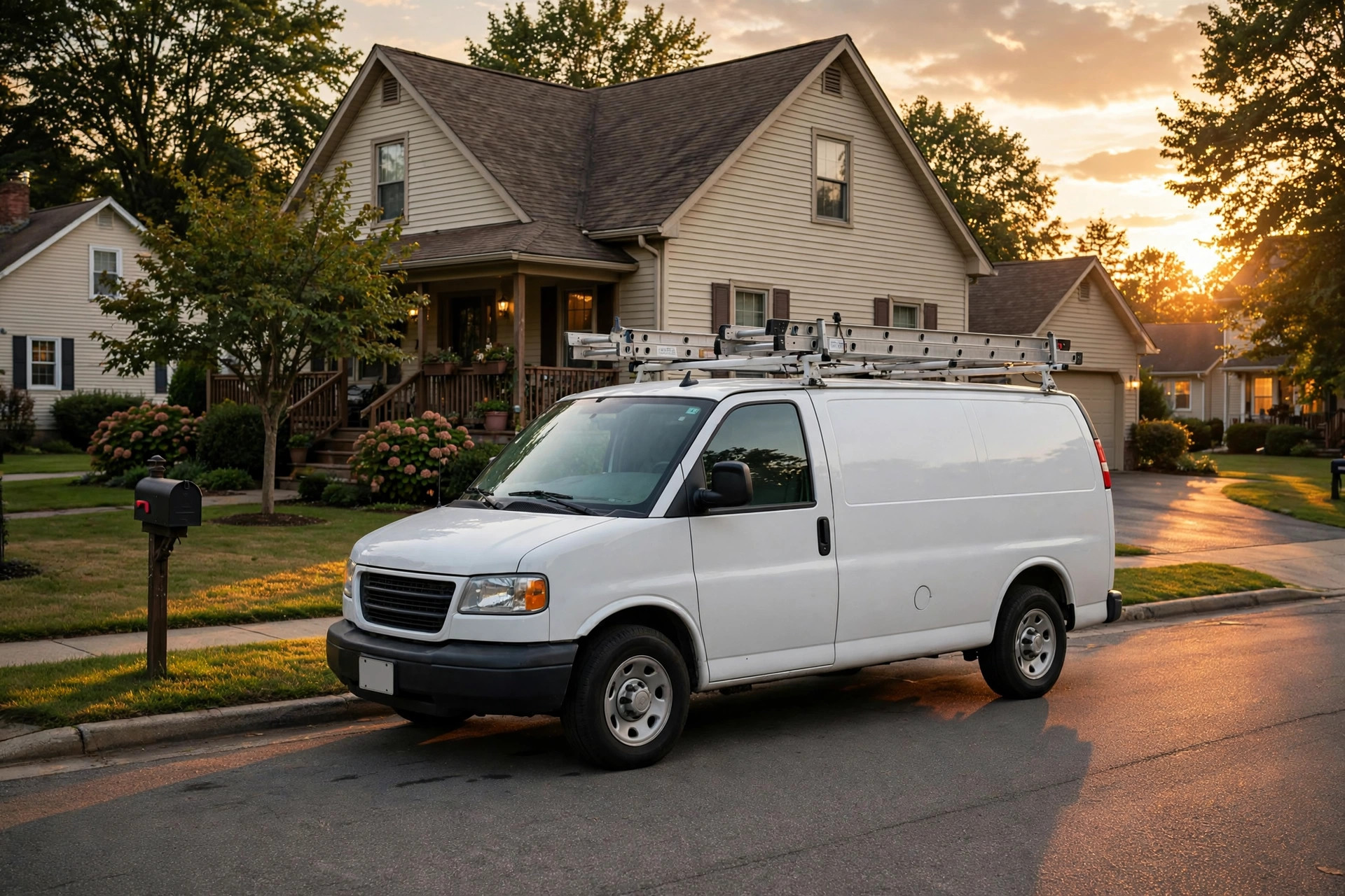 How to Get More Google Reviews for Your Electrical Business Electrician service van parked in front of a suburban house after completing a job