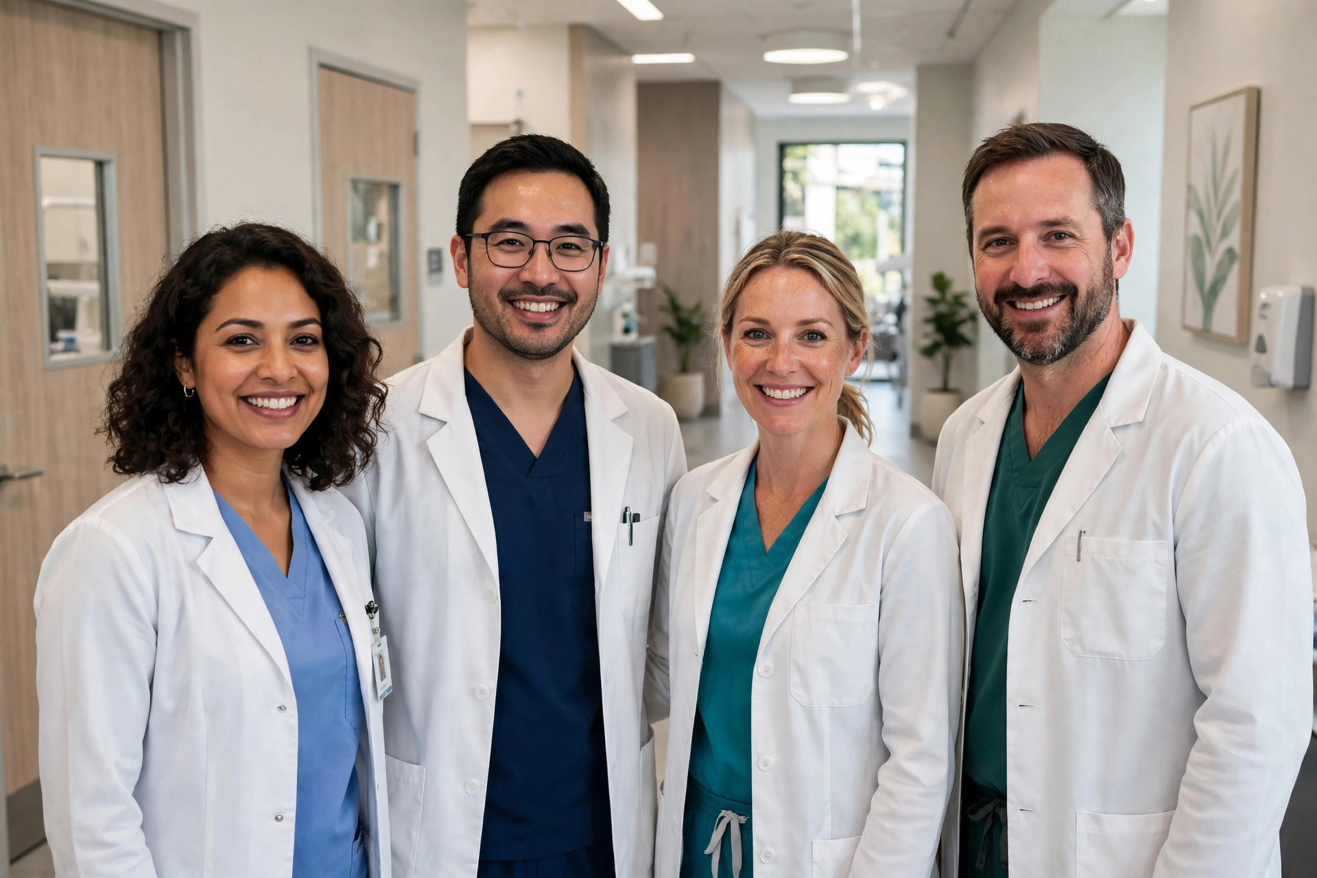 Dental Marketing Ideas Dental team welcoming a new patient at a bright modern reception desk
