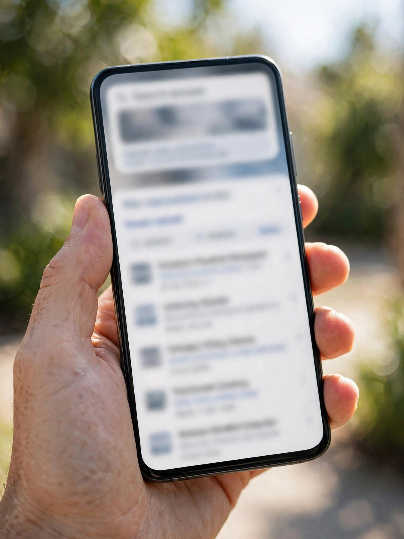 Zero Click Searches: What Local Businesses Need to Know Hand holding a phone showing an instant answer box at the top of search results